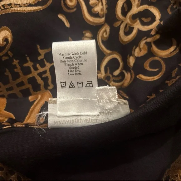 Coldwater Creek Jacket Button Up Long Sleeve Black/Gold Women’s Sz 3X NWOT - Picture 8 of 8